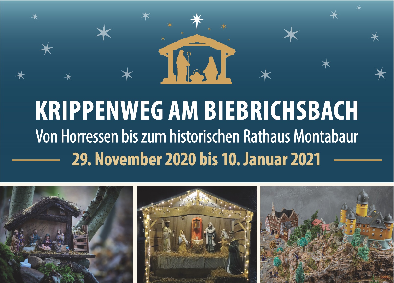 Krippenweg am Biebrichsbach von Horressen bis zum historischen Rathaus Montabaur