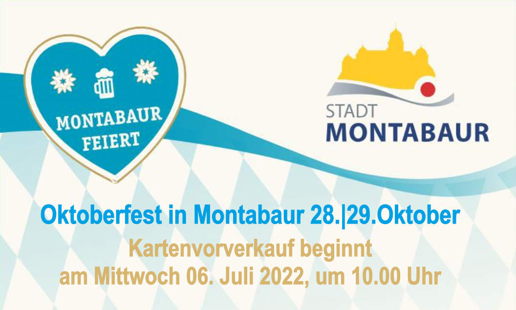 Oktoberfest Montabaur – Vorverkauf ab 06. Juli