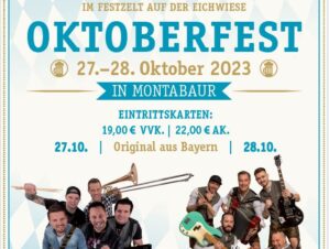 Oktoberfest Montabaur auf der Eichwiese – 27. – 28. Oktober 2023
