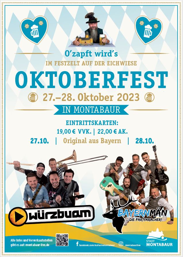 Oktoberfest Montabaur auf der Eichwiese - 27. - 28. Oktober 2023