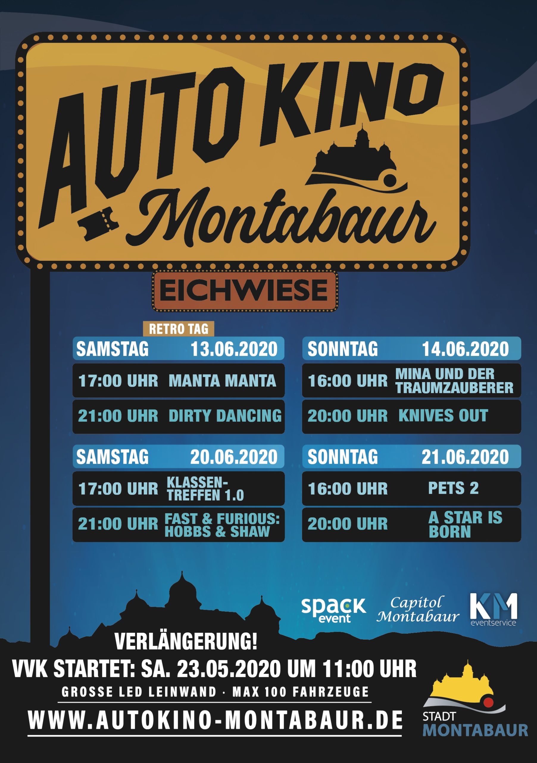 Autokino Montabaur ab 30.Mai JETZT MIT VERLÄNGERUNG